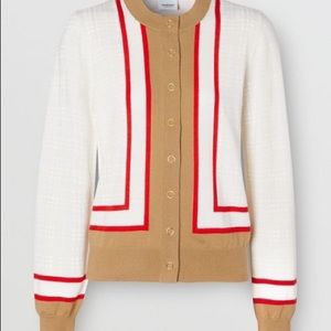 Burberry Archive Society Intarsia Wool Cardigan
